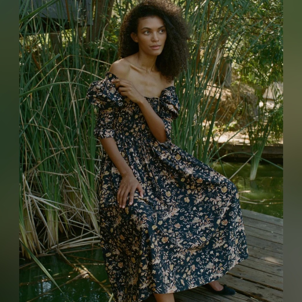 NWT Doen Bijou Dress Navy Oak Floral
